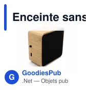 Enceinte sans fil personnalisable en bambou avec logo | Androwe - Miniature 3