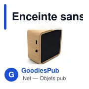 Enceinte sans fil personnalisable en bambou avec logo | Androwe - Miniature 4