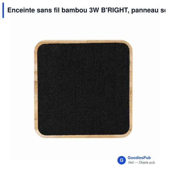 Enceinte sans fil personnalisable en bambou avec logo | Androwe - Image 5
