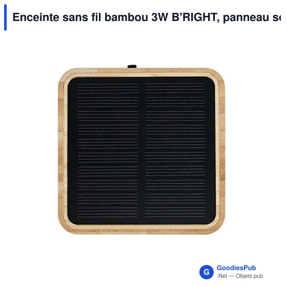 Enceinte sans fil personnalisable en bambou avec logo | Androwe - Image 6