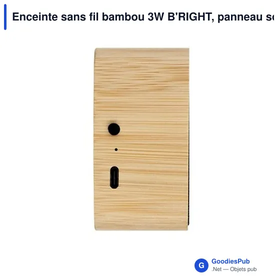Enceinte sans fil personnalisable en bambou avec logo | Androwe - Image 7