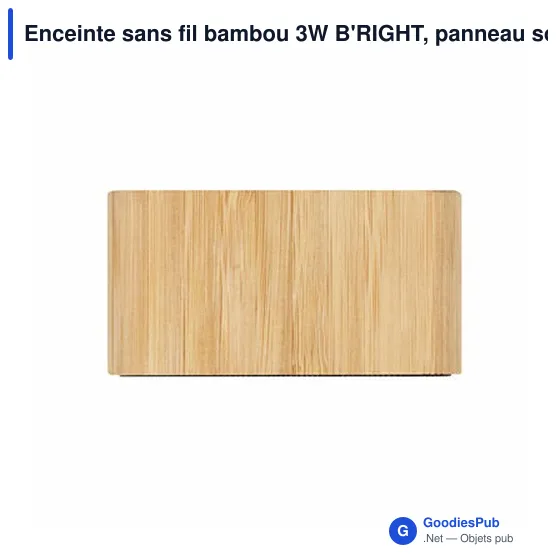 Enceinte sans fil personnalisable en bambou avec logo | Androwe - Image 8