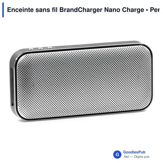 Enceinte sans fil personnalisable BrandCharger Nano Charge avec logo - Image 2