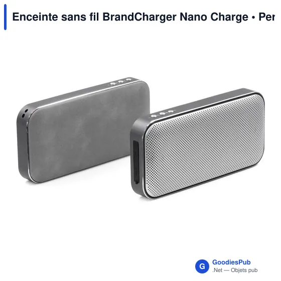 Enceinte sans fil personnalisable BrandCharger Nano Charge avec logo - Image 4