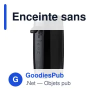 Enceinte sans fil personnalisable Lynette avec logo pour extérieur - Miniature 9