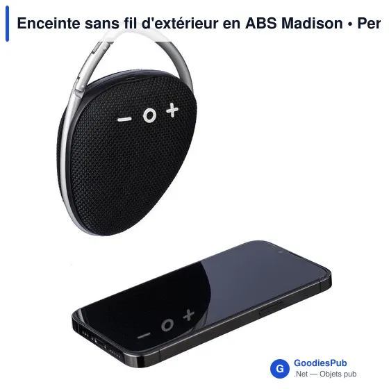 Enceinte sans fil personnalisable pour extérieur avec logo - Madison - Image 7