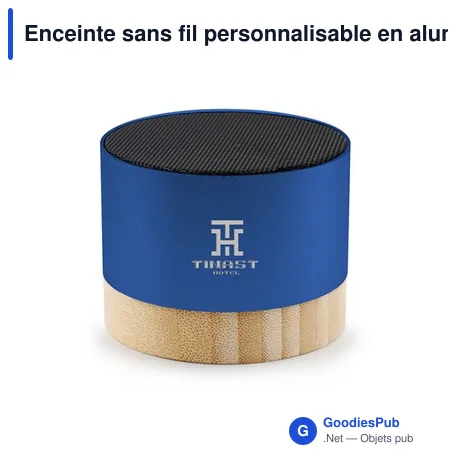 Enceinte sans fil personnalisable en aluminium recyclé avec logo | Jaquann