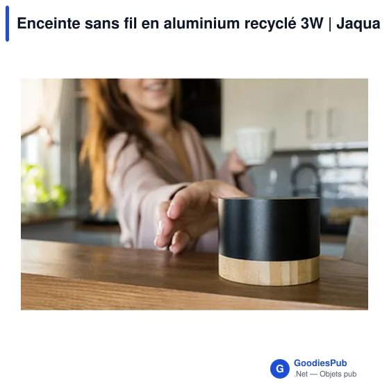 Enceinte sans fil personnalisable en aluminium recyclé avec logo | Jaquann - Image 12