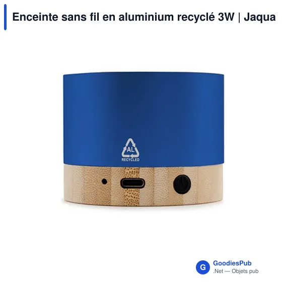 Enceinte sans fil personnalisable en aluminium recyclé avec logo | Jaquann - Image 5