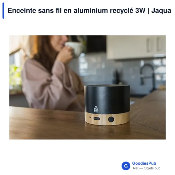 Enceinte sans fil personnalisable en aluminium recyclé avec logo | Jaquann - Image 10