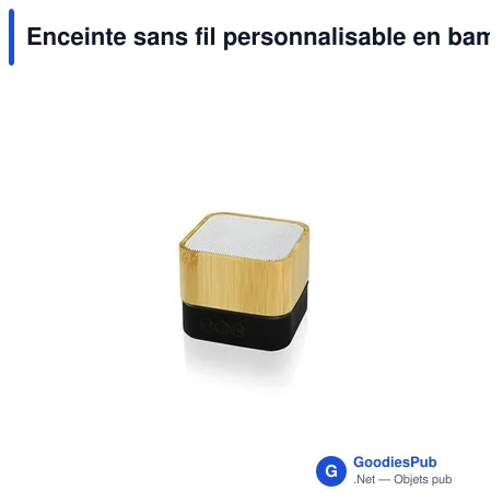 Enceinte sans fil personnalisable en bambou 3W avec logo | Sheppard