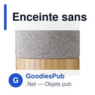 Enceinte sans fil personnalisable en bambou avec logo - Cory - Miniature 1