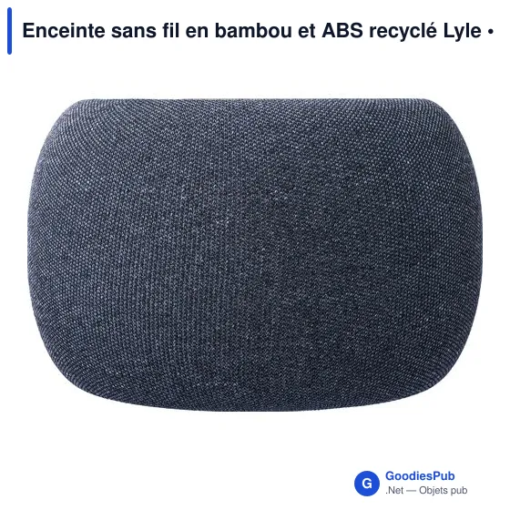 Enceinte sans fil personnalisable en bambou et ABS - Lyleavec logo - Image 5