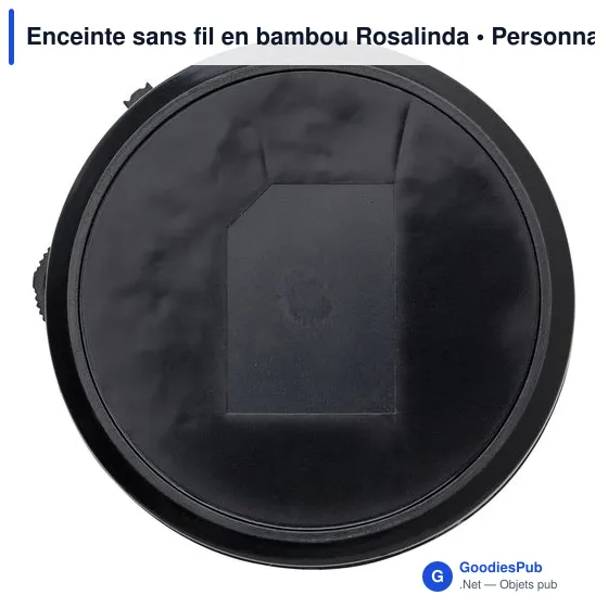 Enceinte sans fil personnalisable en bambou avec logo - Rosalinda - Image 4