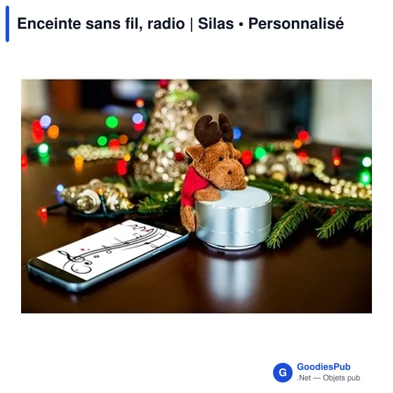 Enceinte sans fil personnalisable avec logo | Silas - Image 2