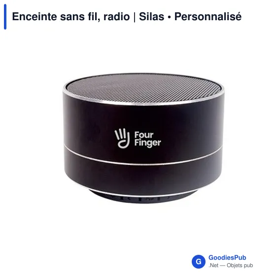 Enceinte sans fil personnalisable avec logo | Silas - Image 3