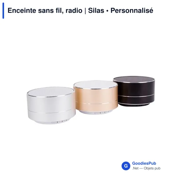 Enceinte sans fil personnalisable avec logo | Silas - Image 5