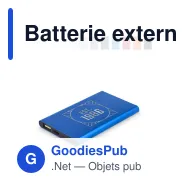 Batterie externe personnalisable USB-C 4000 mAh en aluminium recyclé avec logo - Enera - Miniature 1
