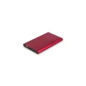 Variante Rouge - Batterie externe personnalisable USB-C 4000 mAh en aluminium recyclé avec logo - Enera