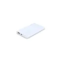 Variante Blanc - Batterie externe personnalisable USB-C 4000 mAh en aluminium recyclé avec logo - Enera