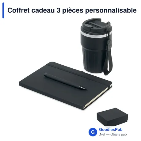 Coffret cadeau 3 pièces personnalisable avec logo - ENGAGE