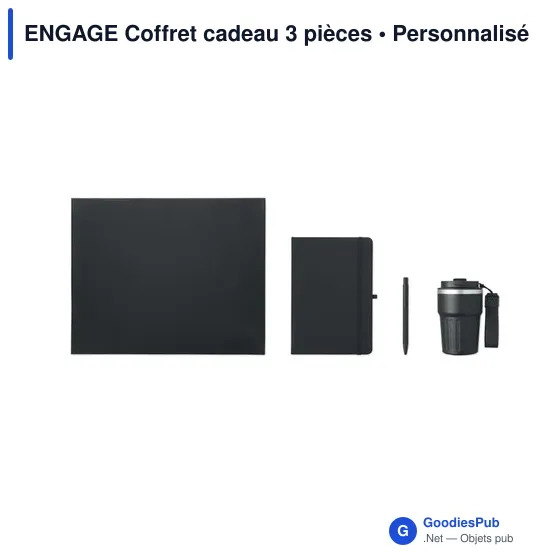 Coffret cadeau 3 pièces personnalisable avec logo - ENGAGE - Image 2