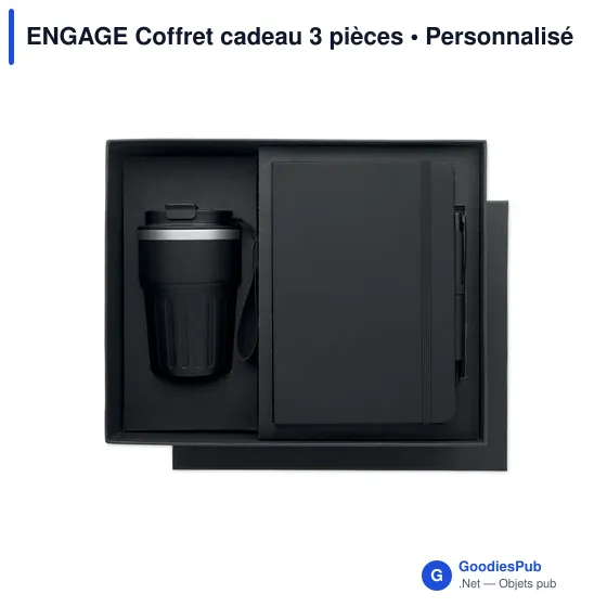 Coffret cadeau 3 pièces personnalisable avec logo - ENGAGE - Image 3
