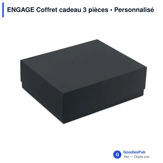 Coffret cadeau 3 pièces personnalisable avec logo - ENGAGE - Image 4