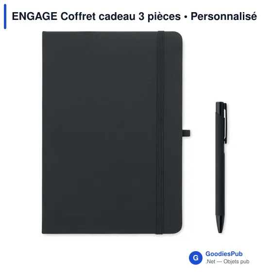 Coffret cadeau 3 pièces personnalisable avec logo - ENGAGE - Image 5