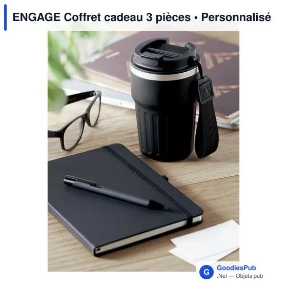 Coffret cadeau 3 pièces personnalisable avec logo - ENGAGE - Image 7