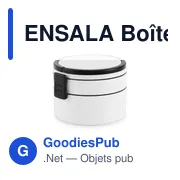 Boîte à lunch personnalisable ENSALA 2 niveaux avec logo - Miniature 1