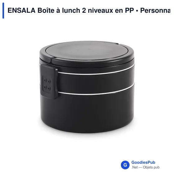 Boîte à lunch personnalisable ENSALA 2 niveaux avec logo - Image 11