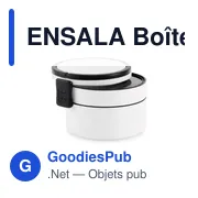 Boîte à lunch personnalisable ENSALA 2 niveaux avec logo - Miniature 3