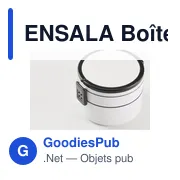 Boîte à lunch personnalisable ENSALA 2 niveaux avec logo - Miniature 5