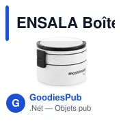 Boîte à lunch personnalisable ENSALA 2 niveaux avec logo - Miniature 6