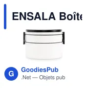 Boîte à lunch personnalisable ENSALA 2 niveaux avec logo - Miniature 8