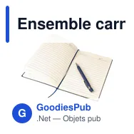 Ensemble carnet A5 et stylo à bille en PU recyclé Tarek - Miniature 10
