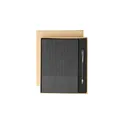 Variante noir - Ensemble carnet A5 et stylo à bille en PU recyclé Tarek