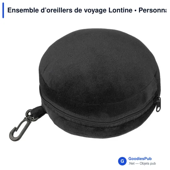 Ensemble d'oreillers de voyage personnalisable avec logo - Lontine - Image 1