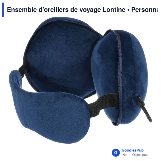 Ensemble d'oreillers de voyage personnalisable avec logo - Lontine - Image 2