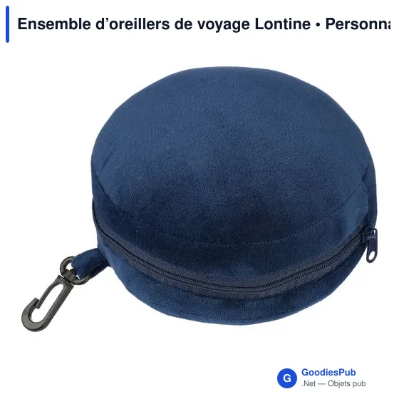 Ensemble d'oreillers de voyage personnalisable avec logo - Lontine - Image 12