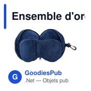 Ensemble d'oreillers de voyage personnalisable avec logo - Lontine - Miniature 3