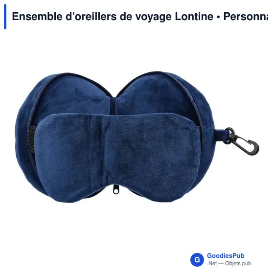 Ensemble d'oreillers de voyage personnalisable avec logo - Lontine - Image 3