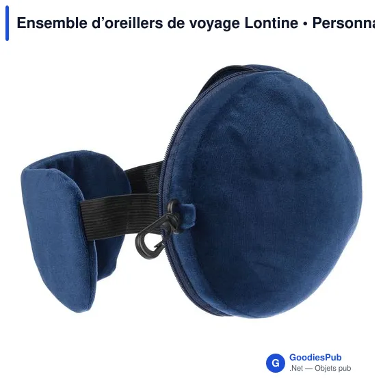 Ensemble d'oreillers de voyage personnalisable avec logo - Lontine - Image 4