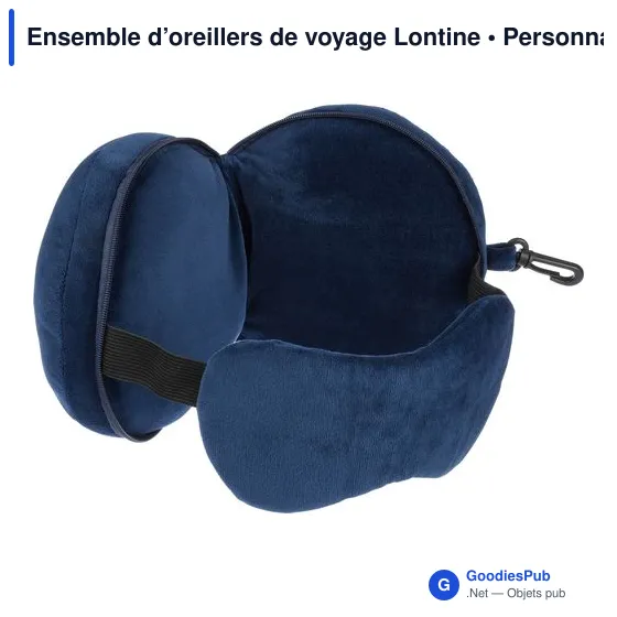 Ensemble d'oreillers de voyage personnalisable avec logo - Lontine - Image 6