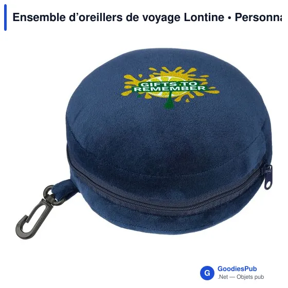 Ensemble d'oreillers de voyage personnalisable avec logo - Lontine - Image 10