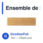 Ensemble de couteaux personnalisables en bambou avec logo - Tony - Miniature 1