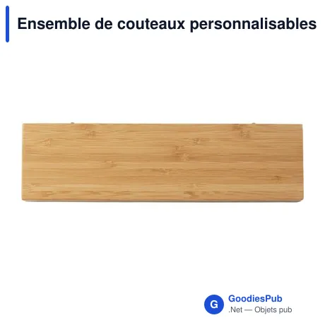 Ensemble de couteaux personnalisables en bambou avec logo - Tony