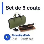 Set de 6 couteaux personnalisable avec trousse de transport - InSideOut Chef on the Go - Miniature 2
