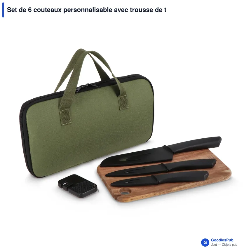 Set de 6 couteaux personnalisable avec trousse de transport - InSideOut Chef on the Go - Image 2